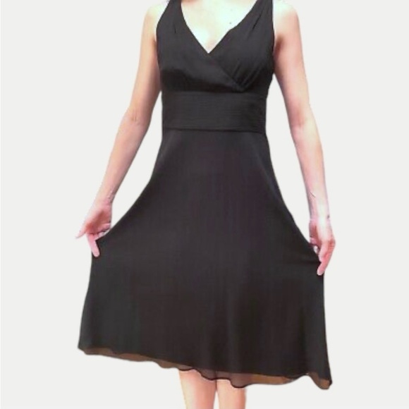 J. CREW VINTAGE Sophia Silk Tricotine Midi Dress Y2k Minimalistic Balletcore LBD - Picture 12 of 14